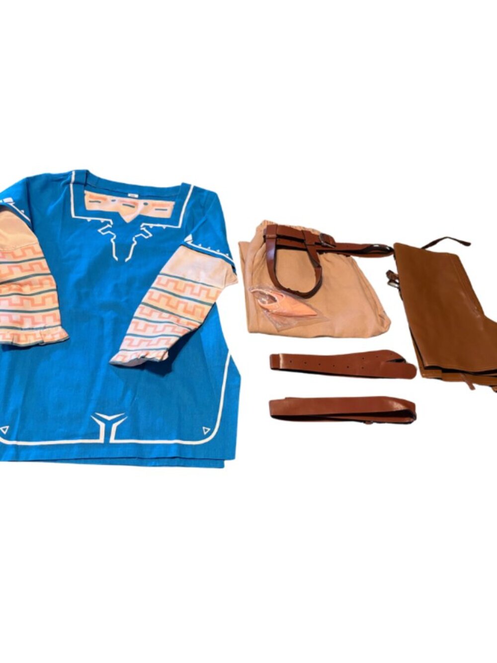Link Breath of the Wild Inspired Kids Costume Size 150 - 1pc Tunic & Pocket Pant - Picture 3 of 6